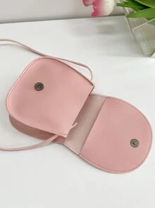 Chicas Bolso sillín con diseño de conejo de dibujos animados con diseño de lazo con solapa - Rosa - Ver 10
