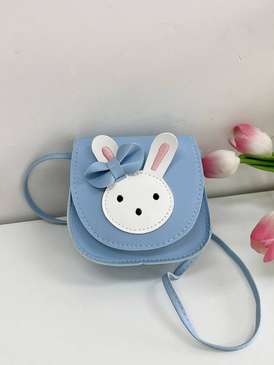 Chicas Bolso sillín con diseño de conejo con solapa - Azul - Ver 1