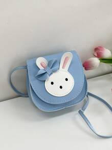 Chicas Bolso sillín con diseño de conejo con solapa - Azul - Ver 4