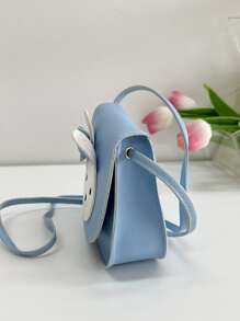 Chicas Bolso sillín con diseño de conejo con solapa - Azul - Ver 6