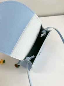 Chicas Bolso sillín con diseño de conejo con solapa - Azul - Ver 8