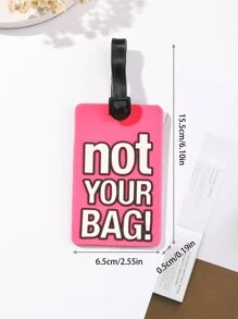 5pcs Stylish Silicone Luggage Tag - Personalize Your Suitcase with a Letter Tag! - Multicolor - View 3
