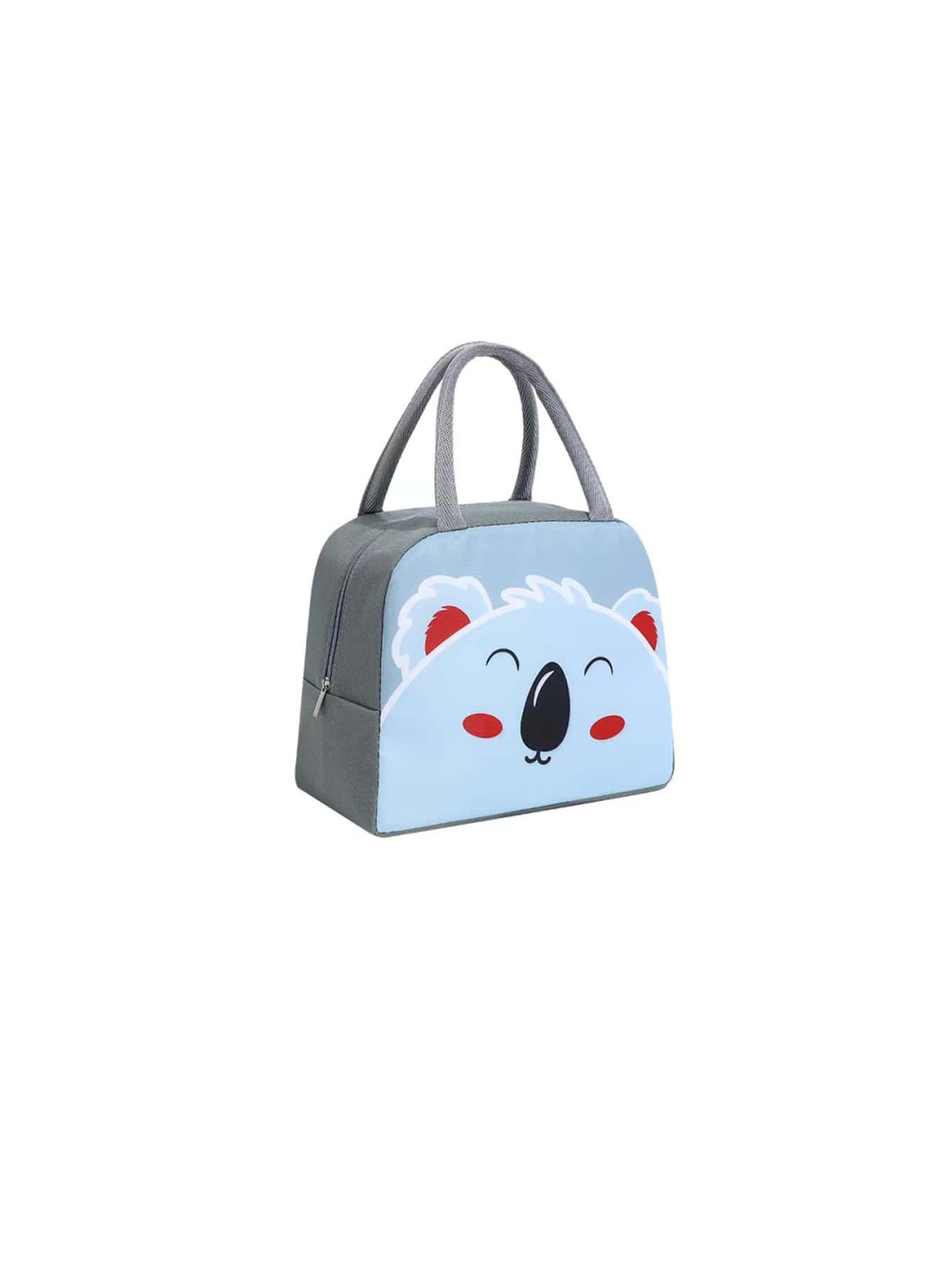 1pc Cartoon Rabbit Animal Cute Bento Bag, School Insulation Lunch Box, Lunch Bag - Blue - View 1