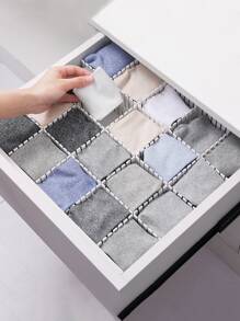 4pcs Plastic Drawer Divider, White Drawer Organization Separator For Home - White - View 1