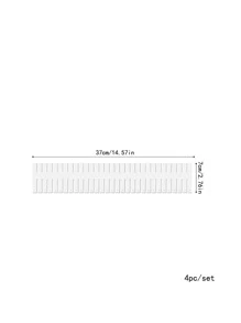 4pcs Plastic Drawer Divider, White Drawer Organization Separator For Home - White - View 8