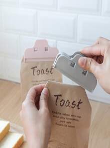 3pcs/set ABS Food Sealing Clip, Minimalist Bag Clip For Home - Grey - View 5