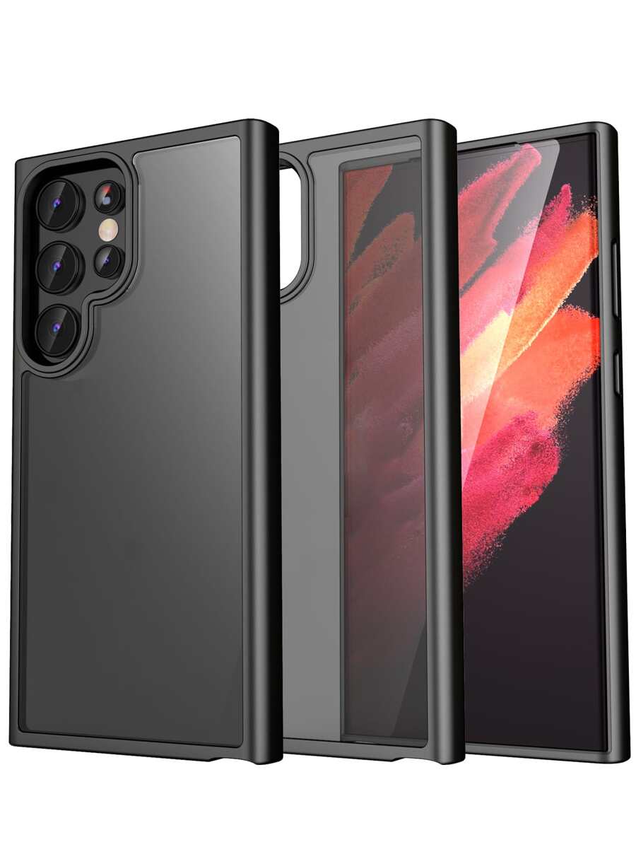 Vỏ điện thoại chống rơi 2 trong 1 - màu đen - Xem 1