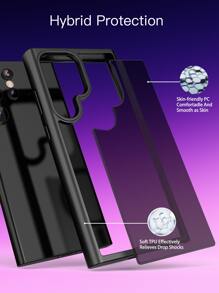 Vỏ điện thoại chống rơi 2 trong 1 - màu đen - Xem 5