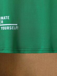 Boys Slogan Graphic Tee - Green - View 4