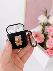 1 Stück süßer Bären Dekorations-Schutzhülle kompatibel mit AirPods 1/2, AirPods Pro, Kawaii
