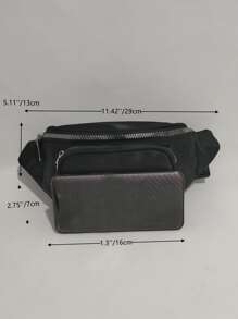 Minimalist Bum Bag - Black - View 3