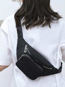 Minimalist Bum Bag - Black - View 6