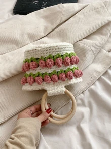 Túi móc trang trí hoa - Nhiều màu - Xem 5