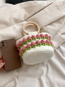 Túi móc trang trí hoa - Nhiều màu - Xem 6