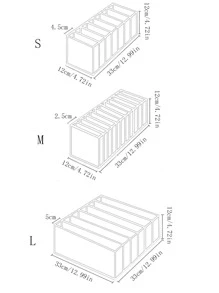 1 caja de almacenamiento de cajón de poliamida, caja de almacenamiento de ropa interior de cajón plegable multifunción gris para el hogar - Gris - Ver 3