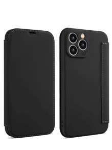 Składany solidny futerał na telefon - Czarne - Zobacz 1