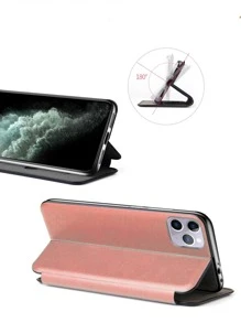 Ốp lưng điện thoại từ tính dạng gập, phiên bản quốc tế, không phải phiên bản nội địa. - Hồng - Xem 5