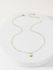 Collar con accesorio de corazón - Amarillo Oro - Ver 3