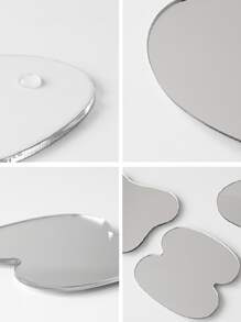 3入組裝銀色幾何形狀杯墊極簡主義PMMA杯墊適用於書桌桌子 - 銀色 - 查看 5