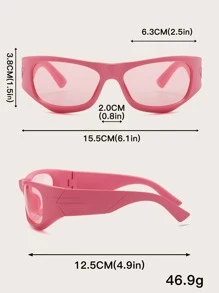 圍裹式太陽眼鏡 - 粉色 - 查看 4