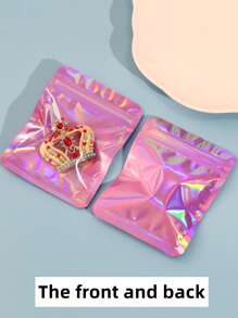 20pcs/Set Plastic Jewelry Storage Bag, Holographic Jewelry Organizer For Home, Gift For Valentine's Day Back To School