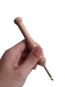 Size 35 Wooden Handle Punch Needle + Threader - Apricot - View 4