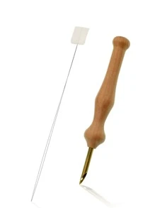 Size 35 Wooden Handle Punch Needle + Threader - Apricot - View 5