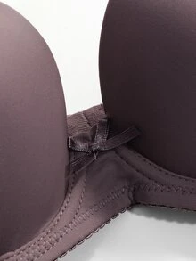 DAZY Áo ngực & Áo lót Nữ Nơ Bướm màu trơn - Màu nâu Sô-cô-la - Xem 6