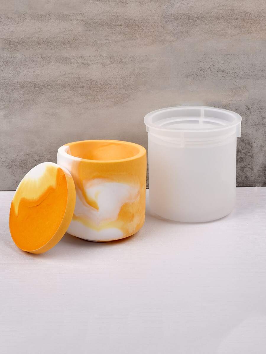 1入組矽膠模具圓柱設計DIY矽膠模具 - 白色 - 查看 1