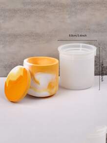 1入組矽膠模具圓柱設計DIY矽膠模具 - 白色 - 查看 2