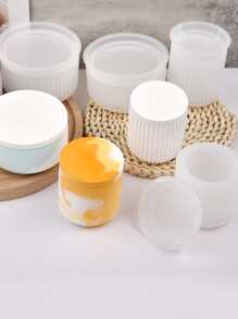 1入組矽膠模具圓柱設計DIY矽膠模具 - 白色 - 查看 3