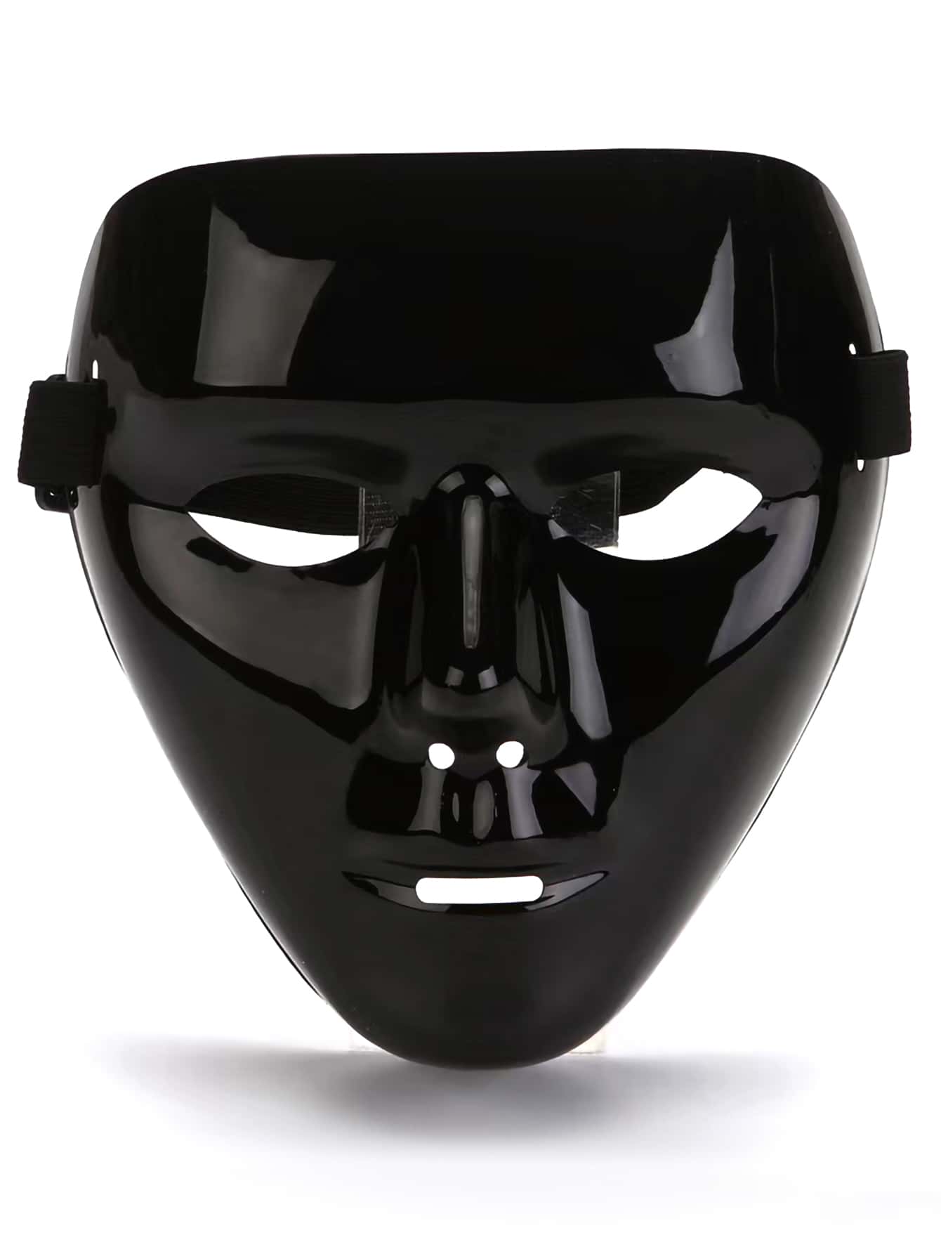 Solid Costume Face Shield - Black - View 1