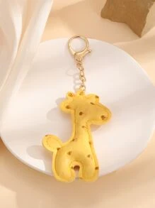 卡通長頸鹿設計包飾 - 黃色 - 查看 2