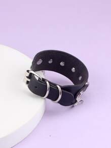 Chain Decor Bracelet - Black - View 2