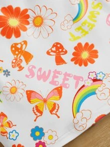 SHEIN Girls Floral & Butterfly Print Tank Top - Multicolor - View 4