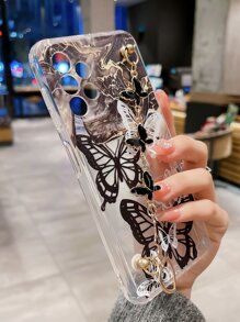 Ốp Điện Thoại Trong Suốt In Hình Bướm Có Dây Đeo Tay Tương Thích Với iPhone15/15Plus/15Pro/15Promax - Nhiều màu - Xem 6