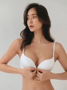 DAZY Solid Underwire Bra - White - View 5