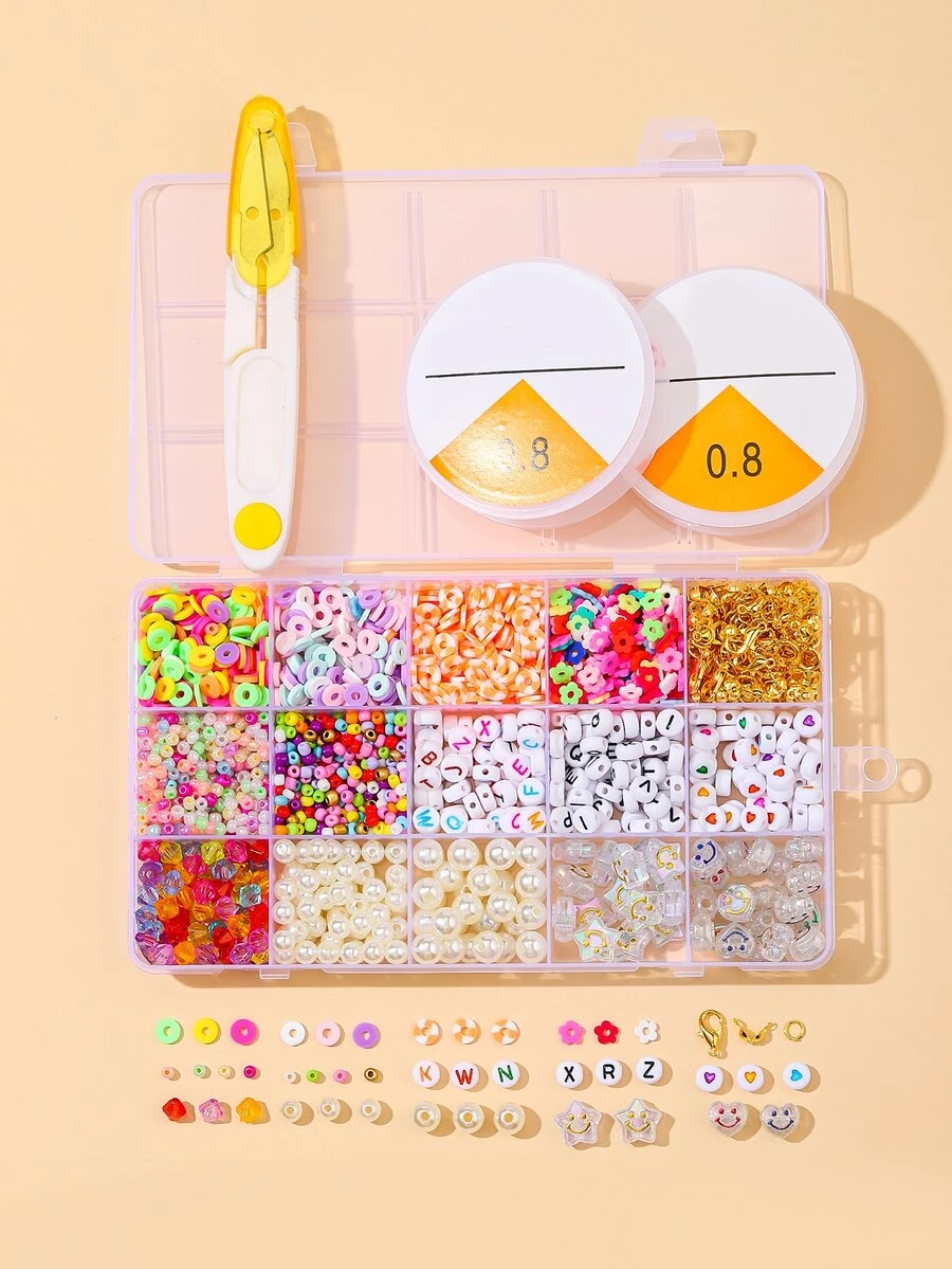 1 bộ Bộ phụ kiện trang sức DIY đính hạt - Nhiều màu - Xem 1
