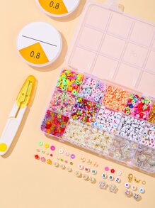 1 bộ Bộ phụ kiện trang sức DIY đính hạt - Nhiều màu - Xem 2