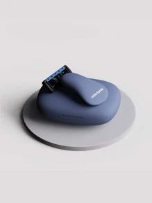 colorlamb 1pc 5 Blades Manual Men Razor & Storage Box & 1pc Extra Refill Cartridge Dark Blue Color Travel Shaver For Men Barber Shaving With Hardbox Packing - Navy Blue - View 7