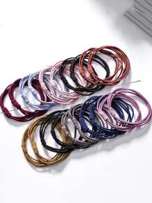 20pcs Solid Hair Tie - Multicolor - View 1
