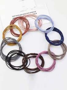 20pcs Solid Hair Tie - Multicolor - View 2
