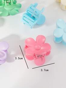 10 cái/bộ Thiết kế nguyên bản thời trang Matte Blossom Hair Claw Clip, Thích hợp để đeo hàng ngày - Nhiều màu - Xem 3