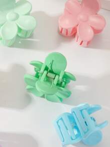 10 cái/bộ Thiết kế nguyên bản thời trang Matte Blossom Hair Claw Clip, Thích hợp để đeo hàng ngày - Nhiều màu - Xem 4