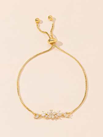 Cubic Zirconia Decor Bracelet