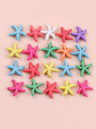 20入組/套隨機色海星設計DIY首飾配件
