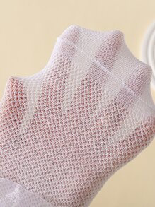 5雙小女童荷葉邊短襪 - 白色 - 查看 3