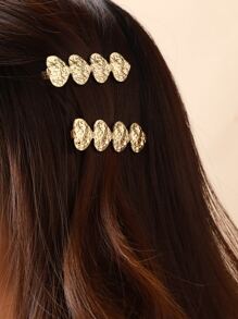 2 szt. Spinka do włosów w kształcie serca - Złoto - Zobacz 4