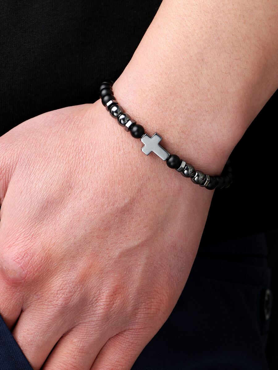 Vòng tay cườm - màu đen - Xem 1