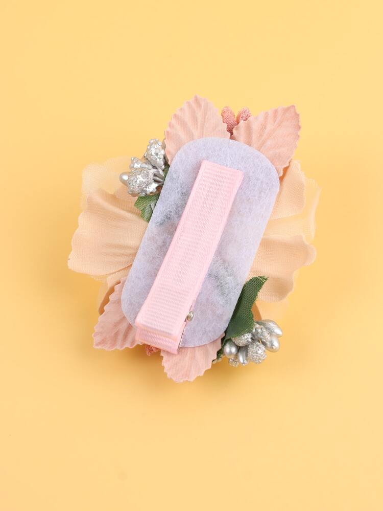 3pcs Girls Flower Decor Hair Clip